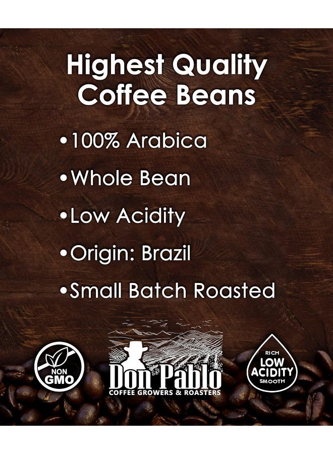 Cafe Don Pablo قهوة دون بابلو الذواقة 2LB - برازيل سيرادو - تحميص متوسط داكن - قهوة حبوب كاملة - 100% حبوب أرابيكا - حموضة منخفضة وغير معدلة وراثيًا - كيس 2 رطل - Image 5