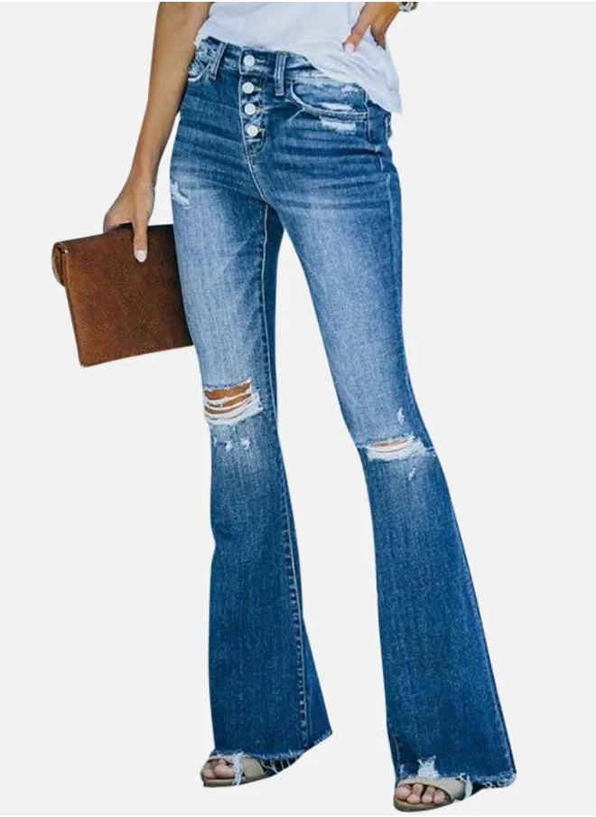 YUNIQEE Blue Bootcut & Flared Jeans