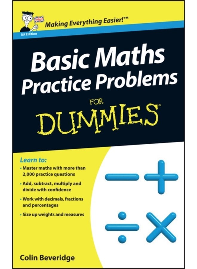 Basic Maths Practice Problems For Dummies - Paperback
