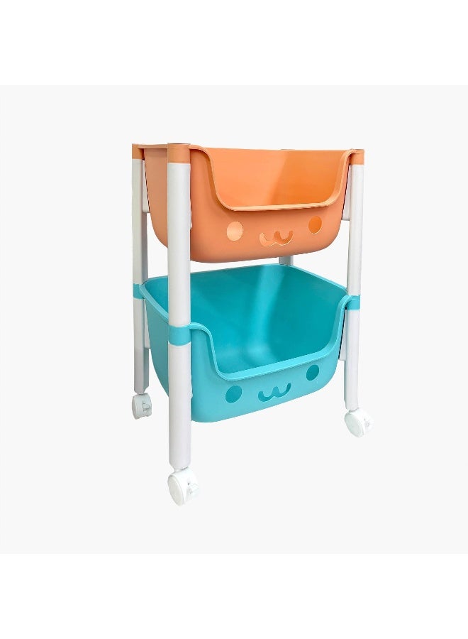 Home Box رف تخزين للأطفال Joy Finn Smiley ذو 2 رفوف - Image 1