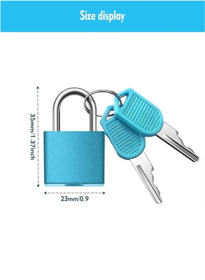 Suitcase Locks with Keys, 6pcs Metal Padlocks Luggage Locks Small Luggage Padlocks Multicolor Locker Lock for Suitcase Backpack Gym Locker Jewelry Box - Image 2