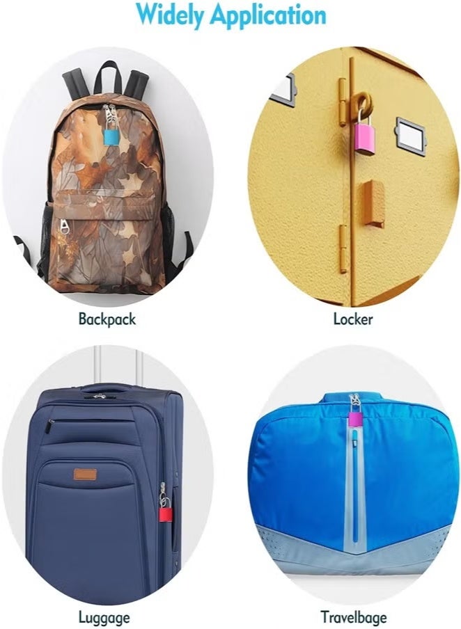 Suitcase Locks with Keys, 6pcs Metal Padlocks Luggage Locks Small Luggage Padlocks Multicolor Locker Lock for Suitcase Backpack Gym Locker Jewelry Box - Image 5