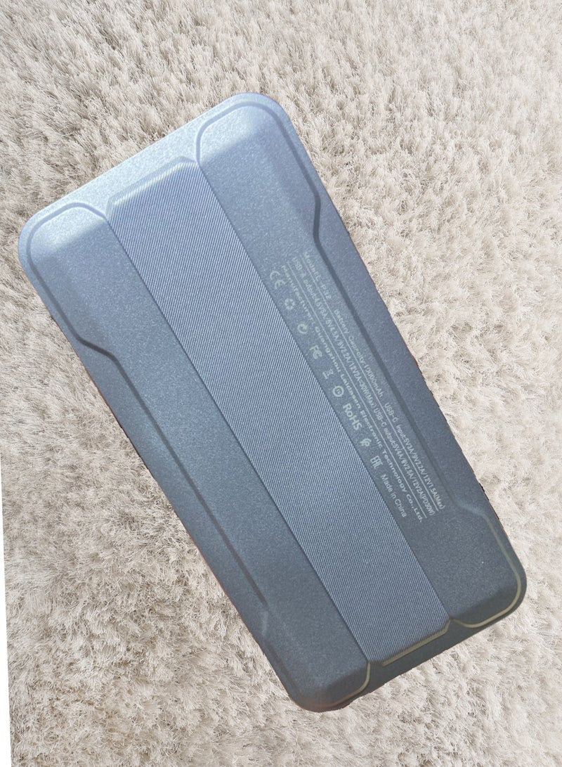 LEDASON 10000mAh 30W Slim Power Bank | Ultra-Fast Charging with USB-C & USB-A, LED Display – Portable & Lightweight Battery Pack | Gray - Image 2