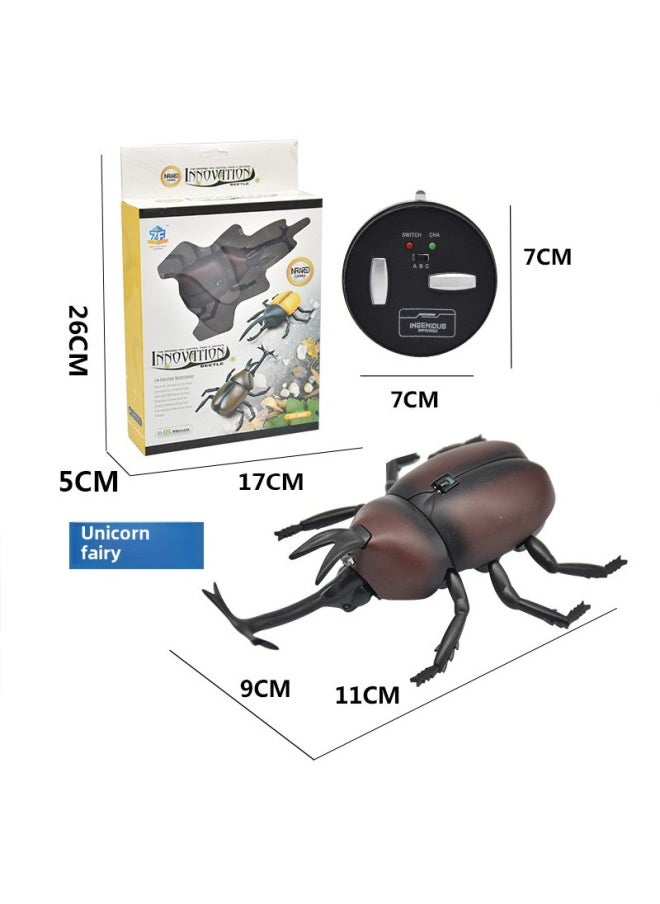 Explosions Strange Simulation Remote Control Animal Infrared Trick Remote Control Snake Remote Control Caterpillar Toy-Color:Remote Brown Unicorn Fairy  - Image 1