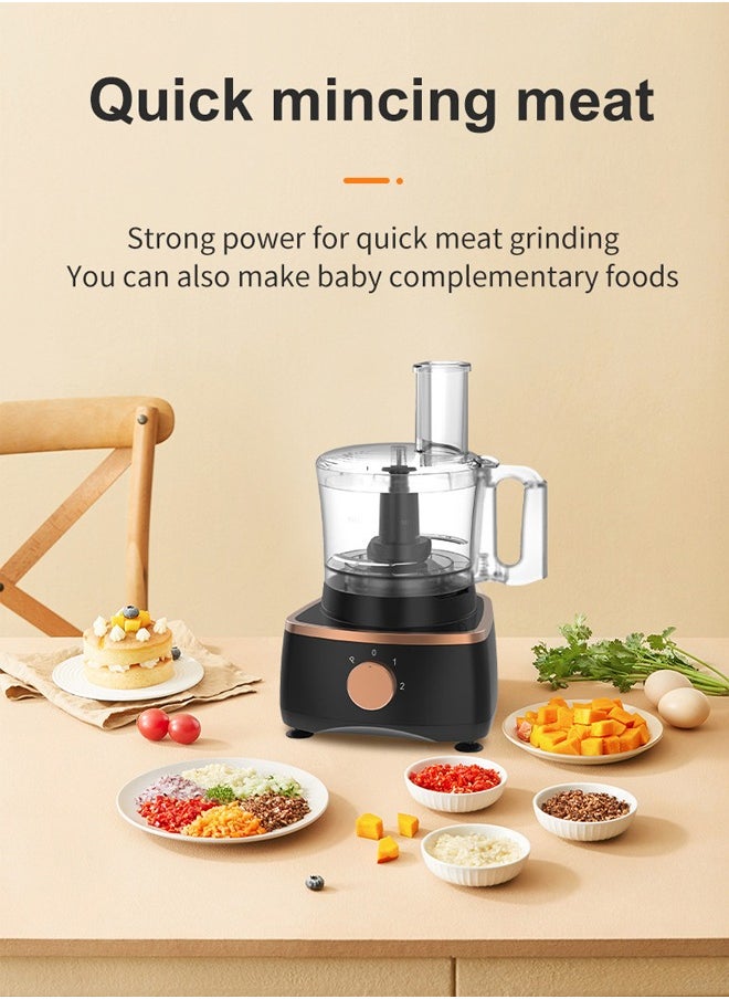 sokany 7-in-1 Food Processor,1.5L Multifunctional Kitchen Appliance with Blender + Meat Grinder + Coffee Grinder + Citrus Juicer + Food Processor+Vegetable Slice + Dough Maker + Whisker,1000 W,SK-7040,Black  - Image 5