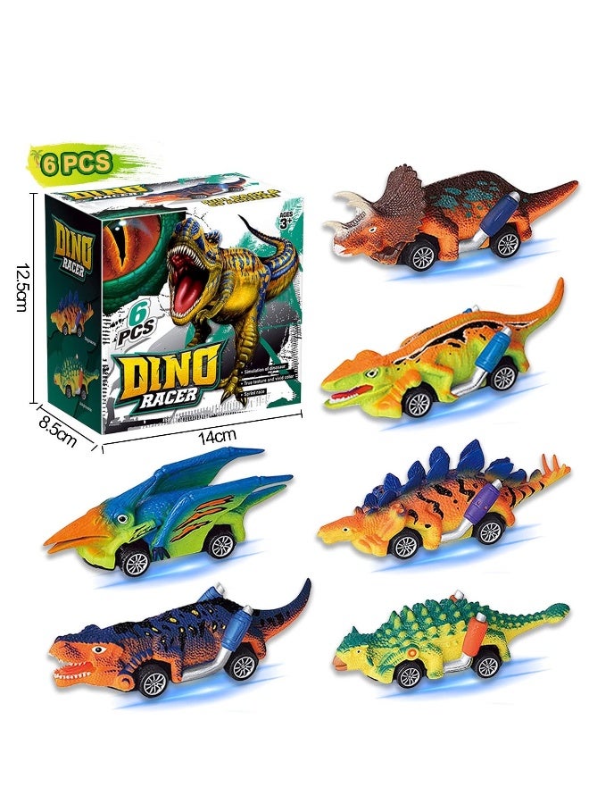 general Dinosaur Toys, 6 Pack Dinosaur Pull Back Cars Toy, Dino Car Toys for Kids Animal Vehicles Dinosaur Games Toddler Car Toys for 3-7 Year Old Boys Girls Dinosaur Games Birthday Party Favors - Image 2