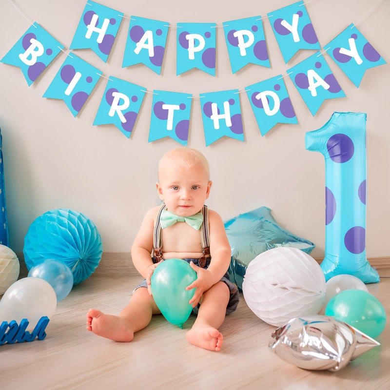 Charnoel Monster Number 1 Balloons 40 Inch Monster Theme Birthday Party Decorations Large Foil Balloons for Girls Boys Birthday Baby Shower Party Backdrop Celebration Supplies - Image 4