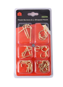 LAWAZIM 47-Piece Hook Screws & L-Shaped Hook Screws Kit  - Image 1