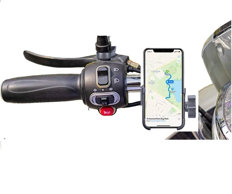 AUTOGUYS B34 Mobile Holder for Bikes or Bike Mobile Holder for Maps and GPS Navigation, one Click Locking, Firm Gripping, Anti Shake and Stable Cradle Clamp 360° Rotation Phone Mount (Random Color) - Image 4