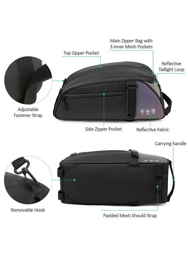 Generic Waterproof Bike Rear Rack Bag Bicycle Carrier Cycling Rear Rack Should Bag  - Image 3