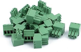 uxcell uxcell 20Pcs 300V KF2EDGK 3.5mm Pitch 3-Pin PCB Screw Terminal Block Connector  - Image 1