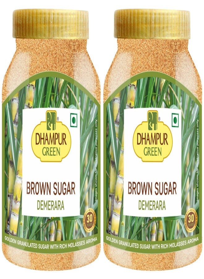 Dhampurgreen Demerara Brown Sugar, 1.6 Kg (800G X 2)| Demerara Golden Brown Sugar | Source Of Minerals | Healthier Substitute For White Sugar | Chemical Free | Sulphurless | No Preservatives - Image 1