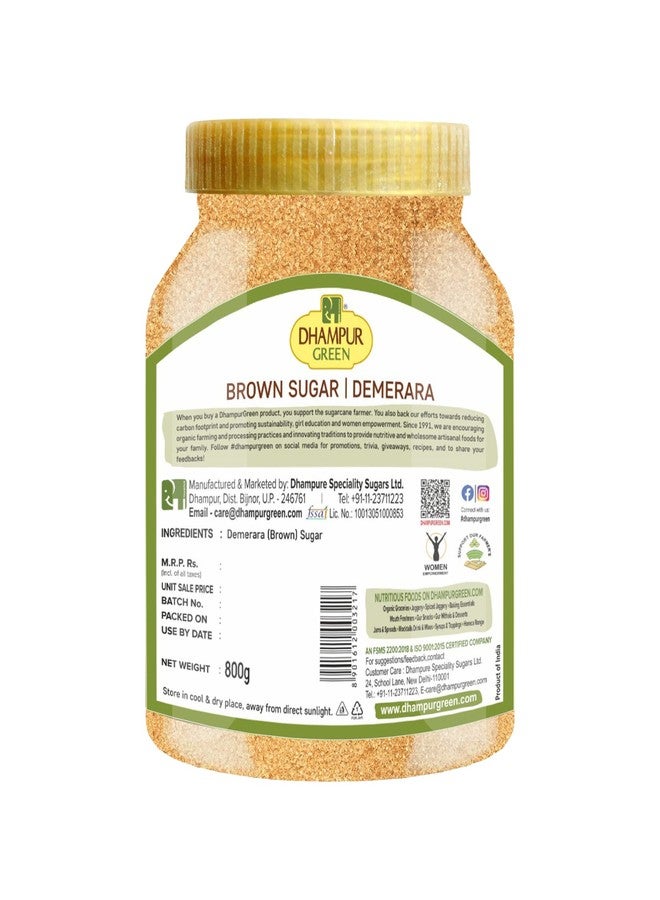 Dhampurgreen Demerara Brown Sugar, 1.6 Kg (800G X 2)| Demerara Golden Brown Sugar | Source Of Minerals | Healthier Substitute For White Sugar | Chemical Free | Sulphurless | No Preservatives - Image 2