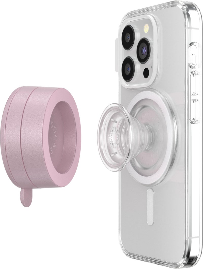 POPSOCKETS Multi-Surface Suction Phone Mount, Detachable Surface Mount, Phone Stand Compatible with MagSafe® - Dusty Rose - Image 4