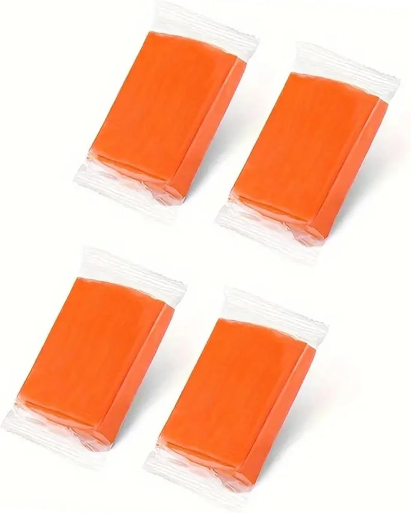 IPELY 4 Pack 100g Car Clay Bar Premium Grade, Orange Auto Detailing Magic Clay Bar Cleaner for Car Wash Car Detailing Clean Orange - Image 1