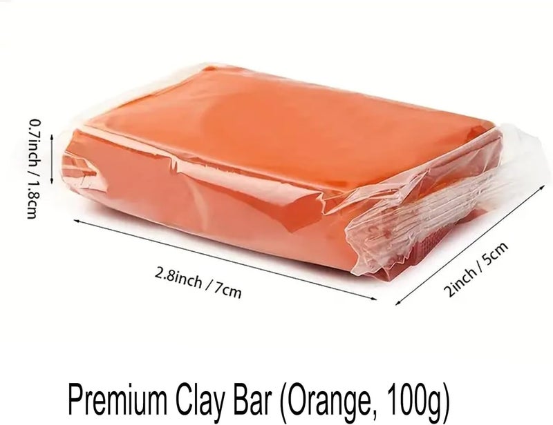 IPELY 4 Pack 100g Car Clay Bar Premium Grade, Orange Auto Detailing Magic Clay Bar Cleaner for Car Wash Car Detailing Clean Orange - Image 2