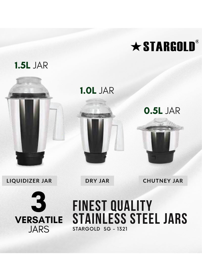 Stargold Mixer Grinder 3 in 1 800W Overload Protection Powerful Copper Motor - Image 2