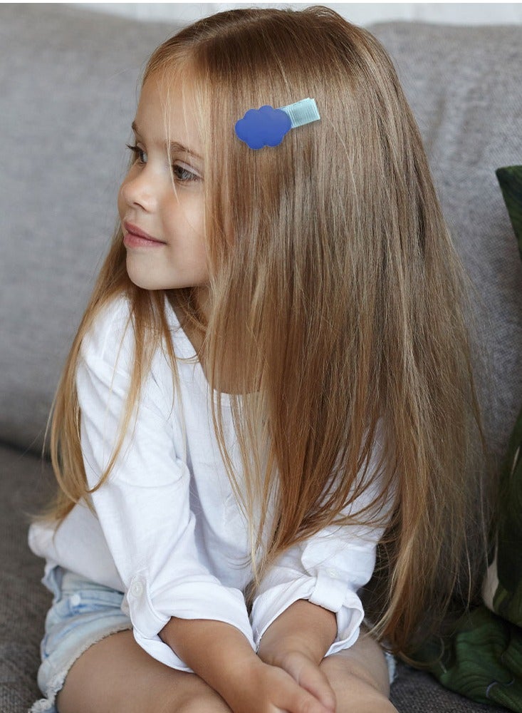 MARGOUN 6 Packs For Hair Clips Cloud Ornaments Colourful Flatback Polymer Rainbow Cloud Clips - Image 5