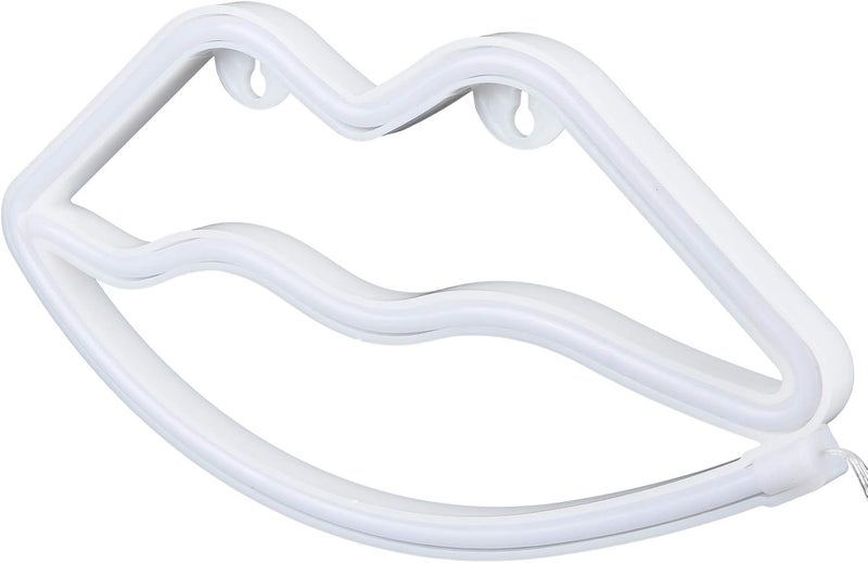 Neon Lip Shaped Decorative Light for Wedding Proposal, USBBattery Power Supply, Home Party Decor, 10.7x5.5x0.7in (Pink) - Image 2