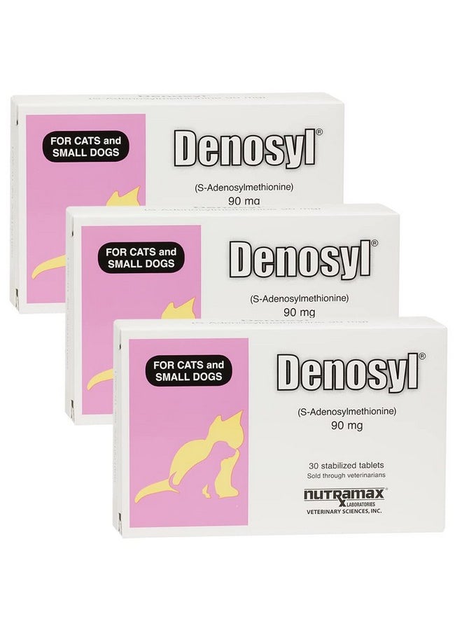 Nutramax Laboratories Nutramax Laboratories Denosyl Liver and Brain Health Supplement for Small Dogs and Cats - With S-Adenosylmethionine (SAMe), 3 Pack, 90 Total Tablets  - Image 1
