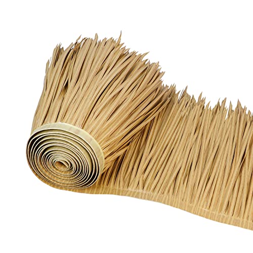 NAHARO 198'' x 16" Tiki Straw Roof Thatch –Mexican Style Artificial Palm Thatch Rolls,Tiki Bar Hut Grass Duck Boat Blinds Grass Runner Rolls Palapa Thatch Roofing for Garden Patio Umbrella Covers Fence Party - Image 1