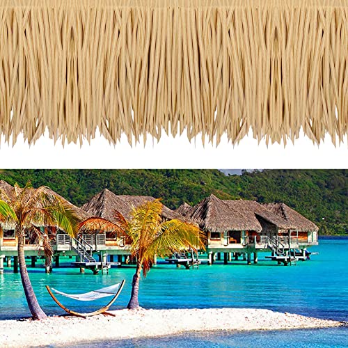 NAHARO 198'' x 16" Tiki Straw Roof Thatch –Mexican Style Artificial Palm Thatch Rolls,Tiki Bar Hut Grass Duck Boat Blinds Grass Runner Rolls Palapa Thatch Roofing for Garden Patio Umbrella Covers Fence Party - Image 4