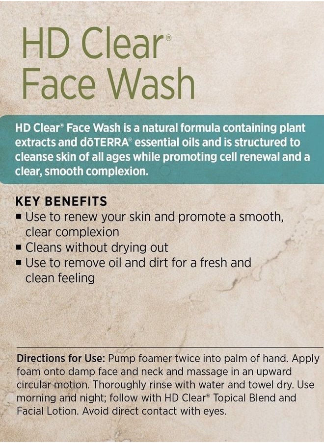 doTERRA - HD Clear Facial Kit - Facial Lotion, Foaming Face Wash, and HD Clear Blend - Image 1
