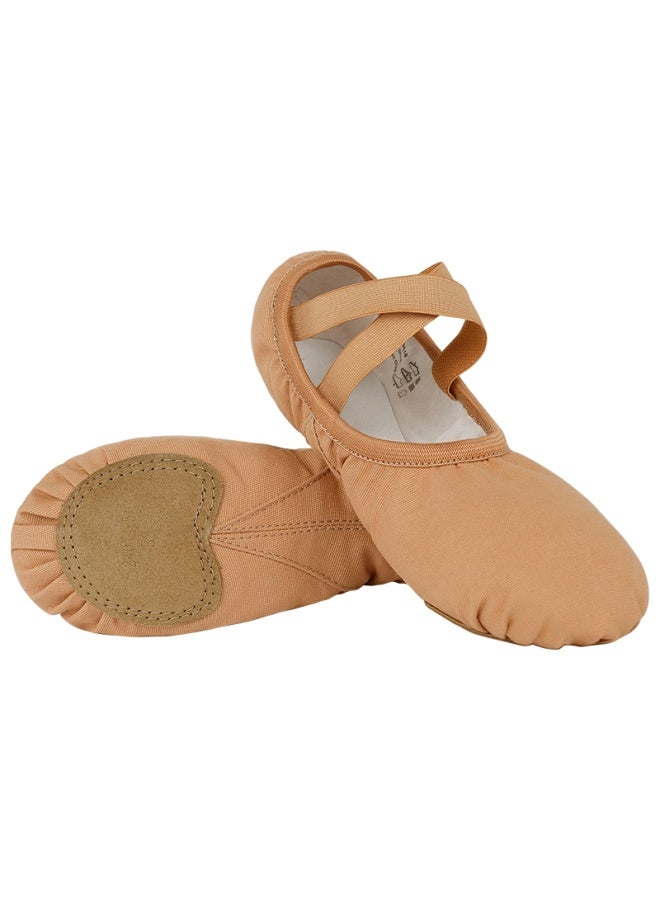 Aiwoge Professional Soft Sole Dance Shoes For Women Ballet Practice Shoes Elastic Ballet Shoes Teacher Cat Claw Shoes Ballet Pink Size 39