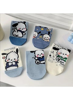 5pcs Sanrio Short Socks Pochacco Cartoon Ankle Socks for Women - Soft, Comfortable Cotton Blend, Fashionable Low-Cut Boat Socks - pzsku/ZF42809F73E97FE478E1AZ/45/_/1731397840/984c5f87-f4d2-48bf-b759-8773f258ec95