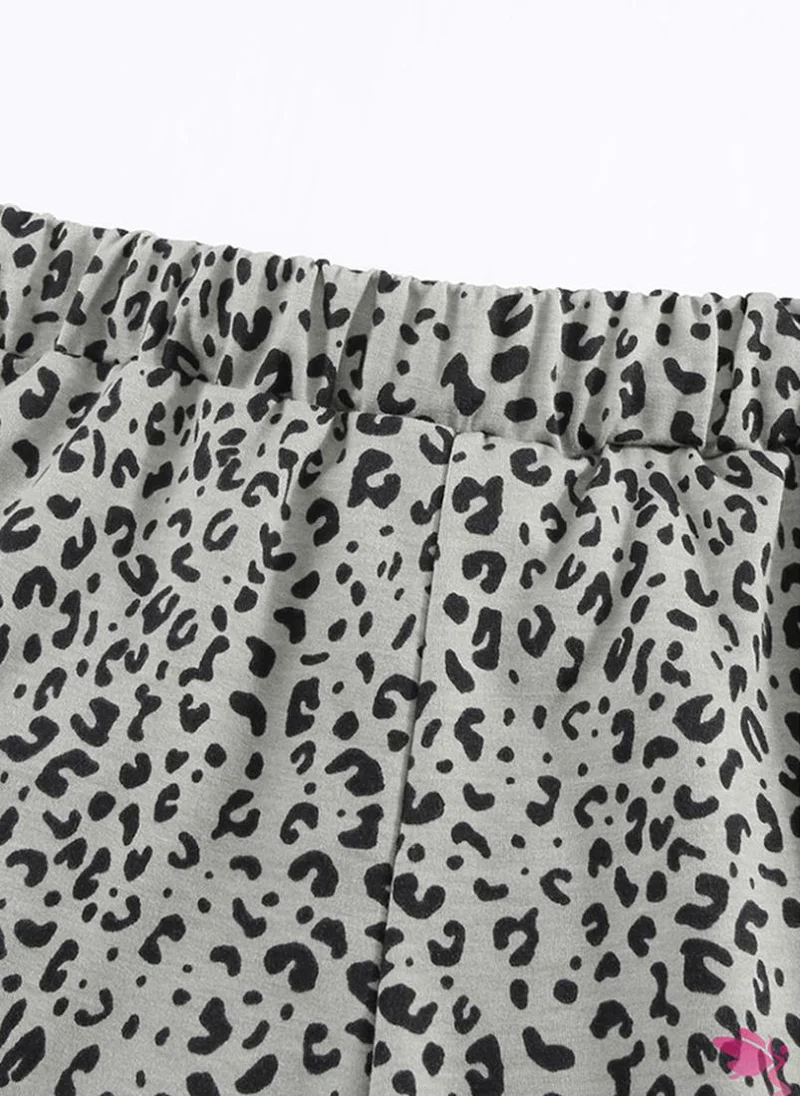 يونيكي Grey Printed Casual Jogger Trouser