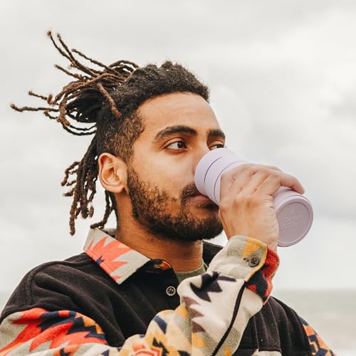 Ocean Bottle Brew Flask 12 oz | Insulated Travel Flask for Hot & Cold Drinks | Recycled Stainless Steel | Sustainable, Eco Friendly Gift (Lavender Haze) - Image 3