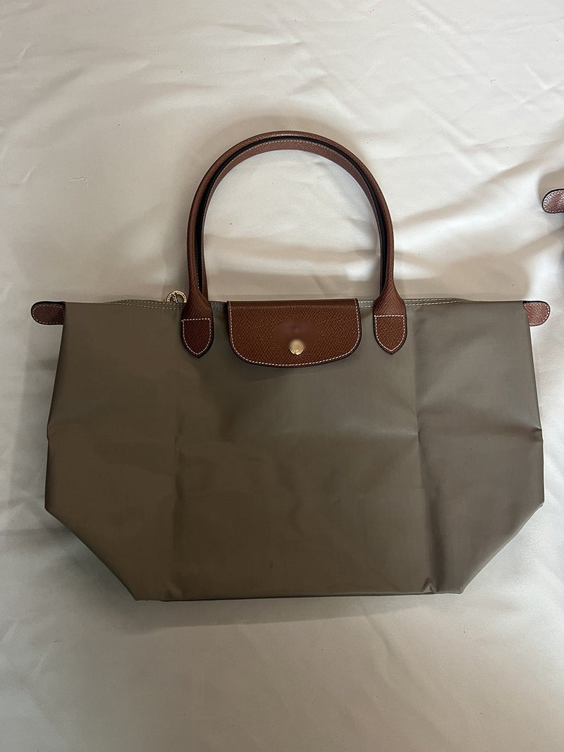 Large Classic French Dragon Handle Bag Long Handle Dumpling Shape Tote Bag Womens Shoulder Bag Neutral Minimalist Style Nylon M Dove gray (large size) 