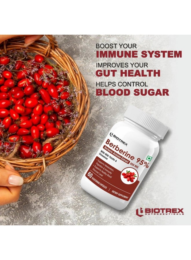 Biotrex Nutraceuticals Biotrex Berberine Supplement - High Purity Berberine HCL with Milk Thistle & Cinnamon - Berberine Capsule for Heart Health, Metabolic Support & Digestive Wellness - 60 Veg Capsules - Image 4