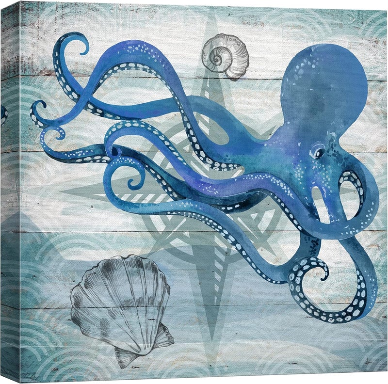 wall26 Octopus Canvas Print Wall Art - Image 1