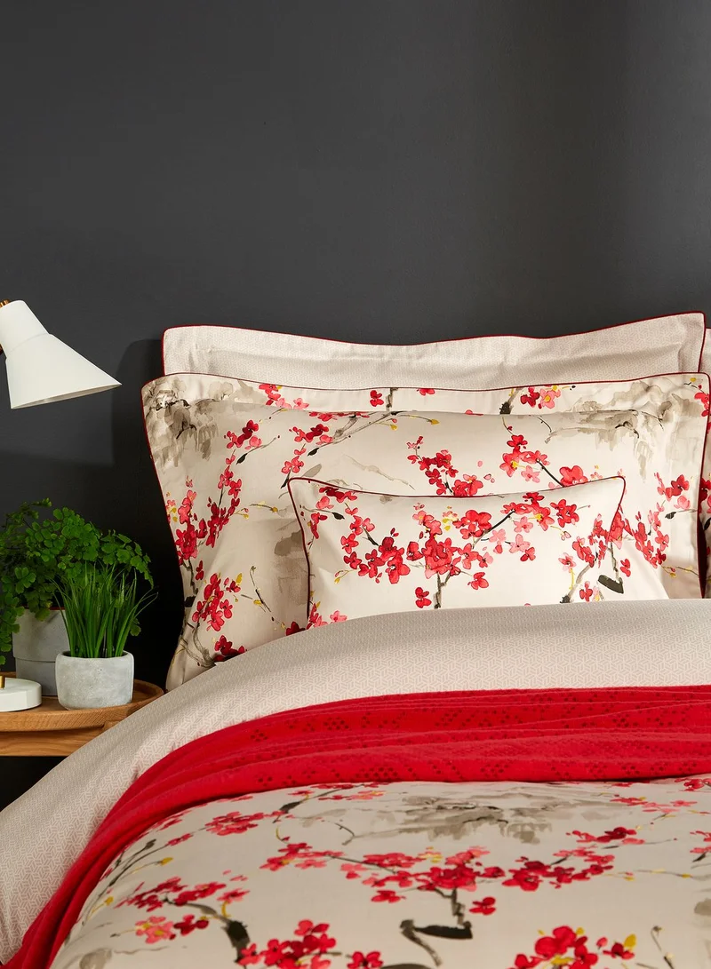 Christy Haruki King Duvet Cover Set In Cranberry