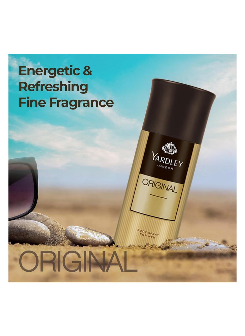 Yardley London Original Body Spray For Men Fresh Fragrance For Masculine Elegance, 150ml  - Image 3