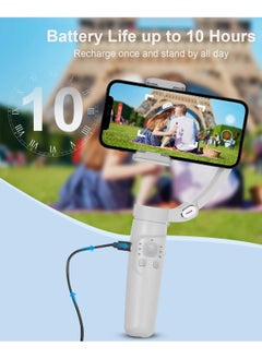 Eworld M01 Multi Function Gimbal Stabilizer Selfie Stick, Handheld Gimbal with Face Tracking and Bluetooth Control for Vlogging, Video Recording and Travel, Universal Compatibility for Smartphones  - Image 2