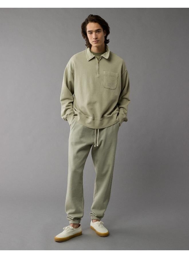 American Eagle AE Quarter-Zip Polo Collar Sweatshirt - Image 5