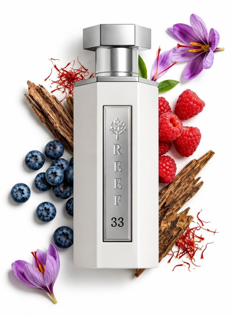 REEF 33 white 100ML perfume unisex  | Oud berries and saffron - Image 2