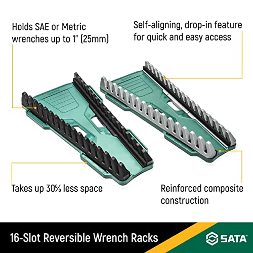 SATA 16-Slot Reversible Wrench Racks, SAE and metric, 2-Pack - ST95411 - Image 2