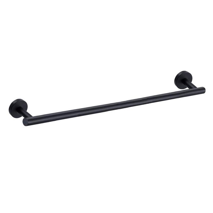 MATTE BLACK BATH TOWEL BAR SINGLE BARS TOWEL RACK ROD CLASSIC WALL MOUNTED STAINLESS STEEL BATHROOM TOWEL BAR TOILET KITCHEN TOWEL SHELF SINGLE LAYER24INCH