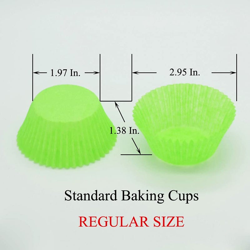 Huaswan Green Cupcake Liners Greaseproof Paper Standard Baking Cups for Party and More, 150-Count - Image 2