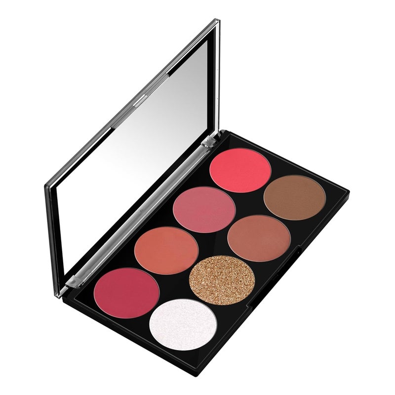 COLORS QUEEN Colors Queen Ultra Professional Blush Palette with Shimmer Highlighters and Contour Highly Pigmented Easy to Blendable Shades Lightweight Blush and Highlighter Palette Shade 03 - Image 2