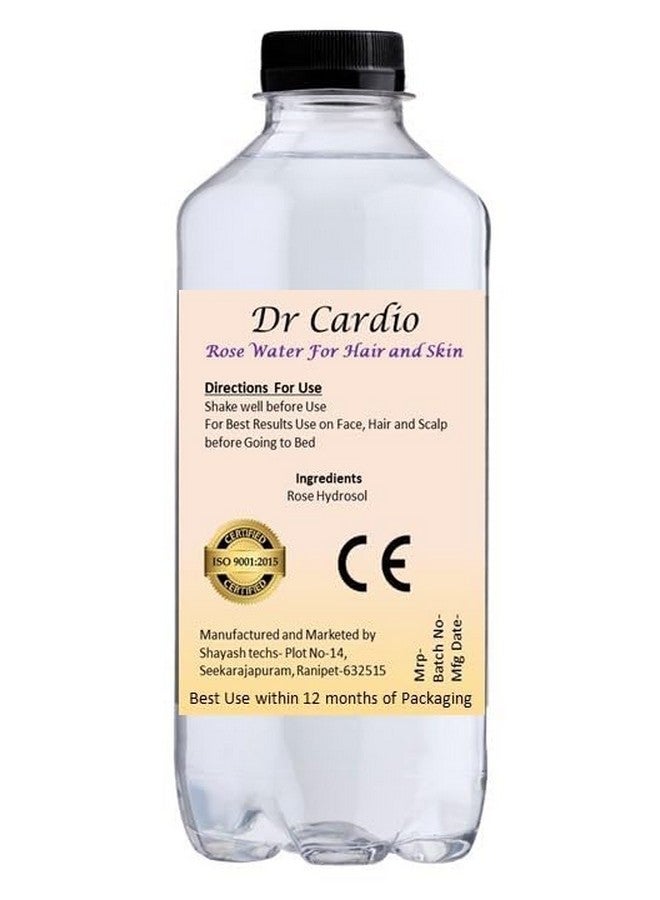 Dr Cardio ماء الورد د. كارديو، نقي وطبيعي، 1 لتر، مقطر بالماء، يغذي البشرة - Image 5