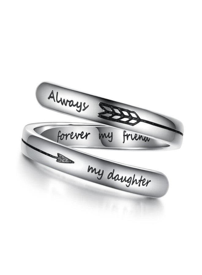 APOTIE Sterling Silver Inspirational Adjustable Rings Birthday Graduation Jewelry Gifts for Women - Image 1