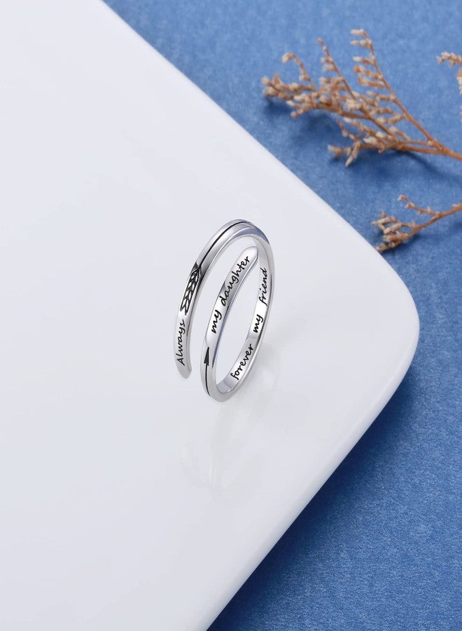 APOTIE Sterling Silver Inspirational Adjustable Rings Birthday Graduation Jewelry Gifts for Women - Image 2