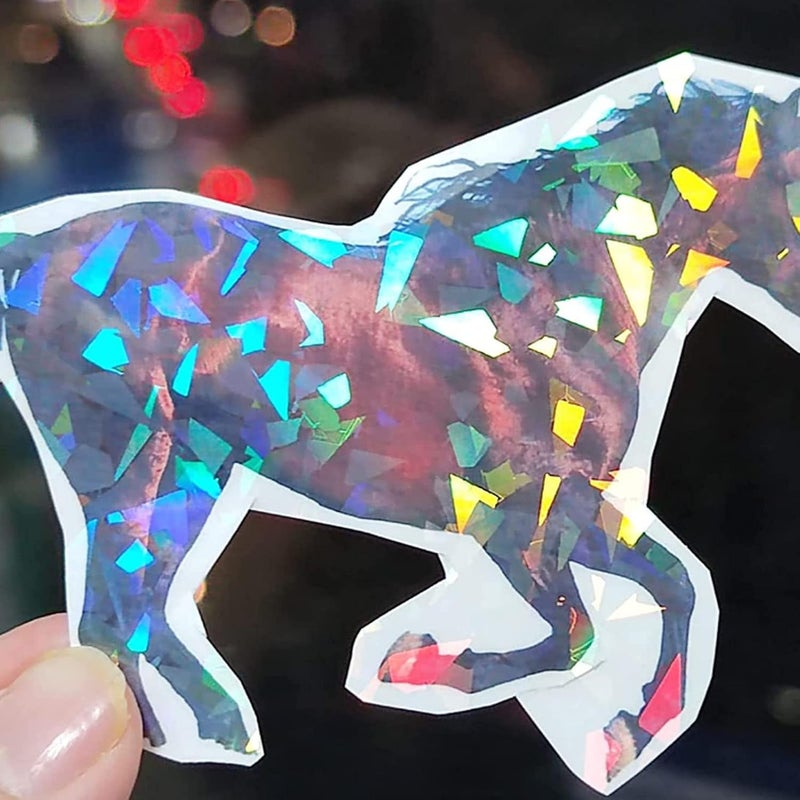 50 Sheets Holographic Cold Laminate Sheet, A4 DIY Laminating Sheets, Cuttable Scratch BOPP Film for Badge Making, Photo Post Lamination, Graphic Framing (Type 1) - Image 3