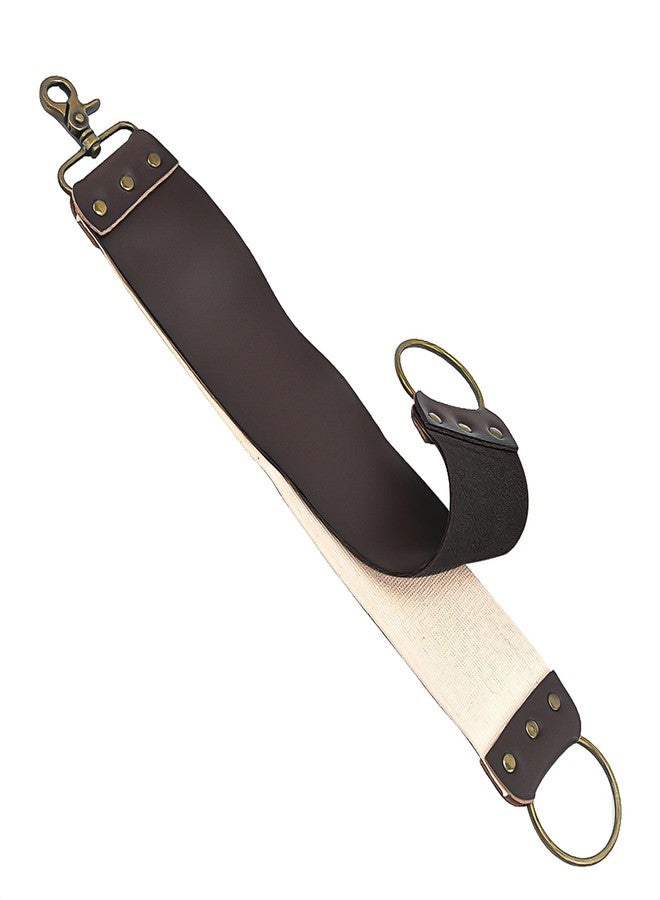 Linkidea Straight Razor Leather Strop for Sharpening, Leather Strop Razor Strops, Hair Removal Folding Razor, Straight Razor Sharpening Belt (Brown) - Image 1