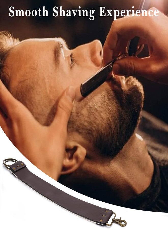 Linkidea Straight Razor Leather Strop for Sharpening, Leather Strop Razor Strops, Hair Removal Folding Razor, Straight Razor Sharpening Belt (Brown) - Image 5