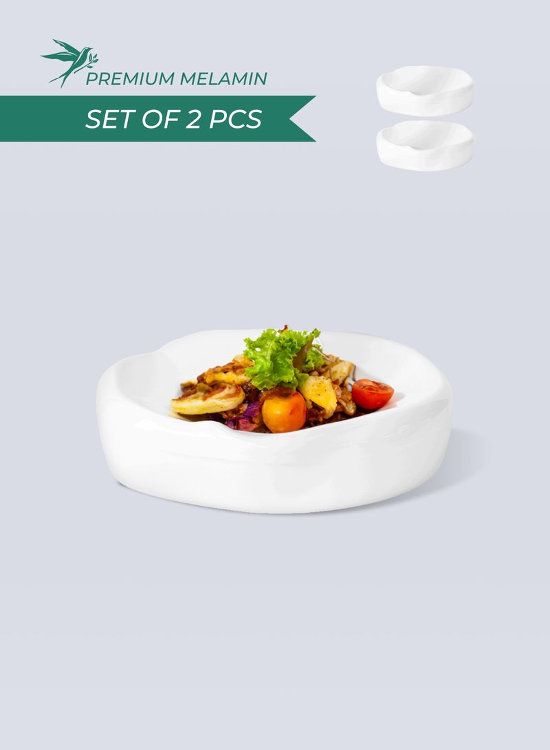 Baci milano Set of 2 Melamine Gourmet Plates High 23x5.5 cm Satellite Baci Milano - Image 1